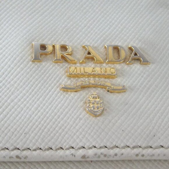 840136AM (C1) Prada Wallet Long Ivory Leather - Picture 10 of 12